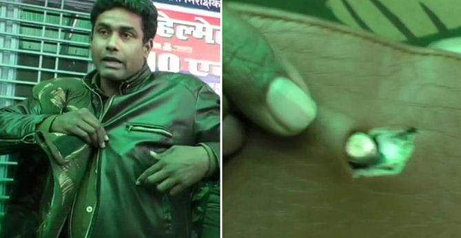 വെടിയുണ്ട ബുള്ളറ്റ് പ്രൂഫ് ജാക്കറ്റ് തുളച്ച് കയറി; തടഞ്ഞത് പോക്കറ്റിലെ പേഴ്സ്; അത്ഭുതകരമായി രക്ഷപ്പെട്ട് പൊലീസുകാരൻ