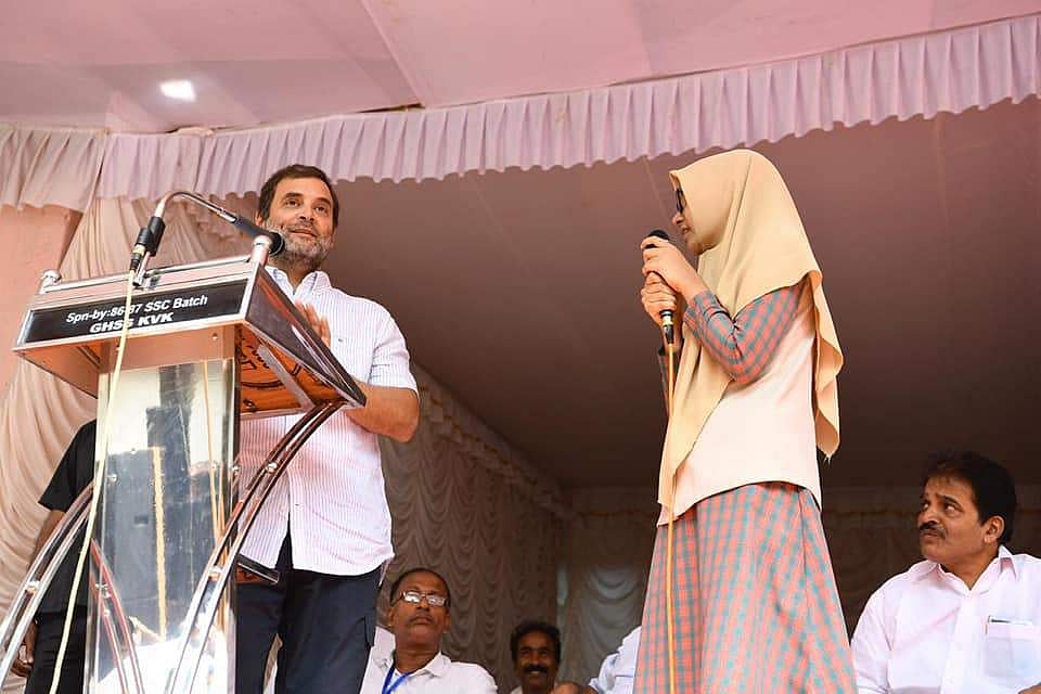 രാഹുലിന്റെ വെല്ലുവിളി ഏറ്റെടുത്ത് സഫ; ഗംഭീര പരിഭാഷ, താരമായി പ്ലസ് ടു വിദ്യാര്‍ത്ഥിനി