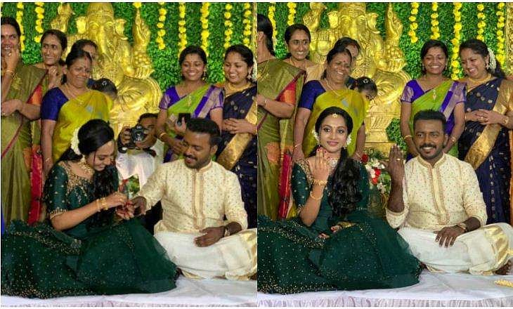 നടന്‍ വിഷ്ണു ഉണ്ണികൃഷ്ണന്‍ വിവാഹിതനാകുന്നു, വധു ഐശ്വര്യ; വിവാഹനിശ്ചയ ചിത്രങ്ങള്‍ കാണാം 