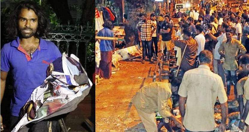 അര്‍ധരാത്രി സെക്രട്ടറിയറ്റിന് മുന്‍പിലെ സമരപ്പന്തലുകള്‍ ബലമായി പൊളിച്ചുമാറ്റി: റോഡരികില്‍ നിന്നും മാറാതെ ശ്രീജിത്ത്