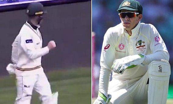 ശൊ... മറന്നു; ഒരു ഗ്ലൗ മാത്രമായി ടിം പെയ്ന്‍ ബാറ്റിങിനിറങ്ങി; അമളി പിണഞ്ഞതിന്റെ വീഡിയോ വൈറല്‍