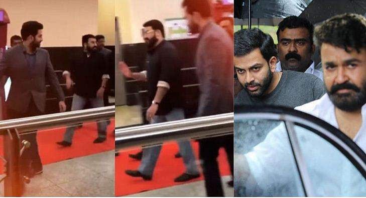 ആരവം കേട്ട് തിരിഞ്ഞു നോക്കി, പിന്നില്‍ മോഹന്‍ലാല്‍, വഴി ഒരുക്കി പൃഥ്വിരാജ്; വീഡിയോ