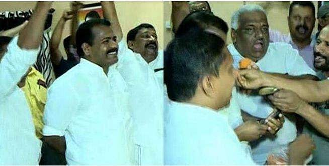 രാഹുലിന്റെ സ്ഥാനാര്‍ത്ഥിത്വം : ആവേശതിമിര്‍പ്പില്‍ കേരളത്തിലെ കോണ്‍ഗ്രസ് ; മധുരം നല്‍കി ആഹ്ലാദപ്രകടനവുമായി പ്രവര്‍ത്തകര്‍