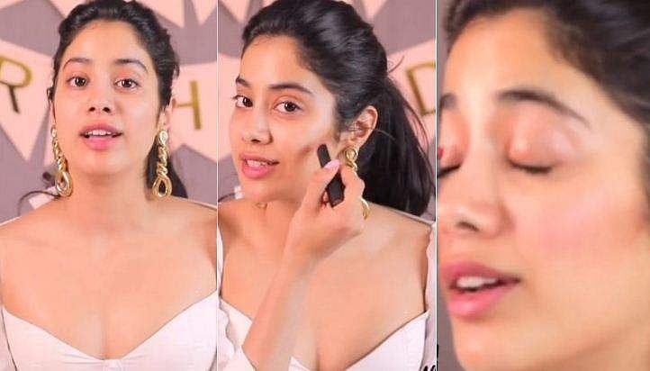 ഒറ്റമിനിറ്റില്‍ ഒരു ഫുള്‍ ഫേസ് മേക്കപ്പ്, അതും ലിപ്സ്റ്റിക് കൊണ്ടുമാത്രം; ജാന്‍വിയുടെ വിഡിയോ ടൂട്ടോറിയല്‍ വൈറല്‍ 