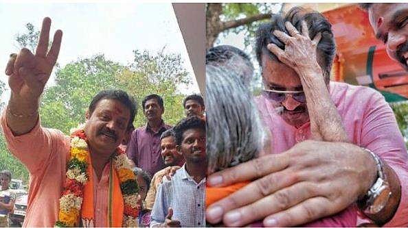വോട്ടുചോ​ദിക്കുന്നതിനിടെ കുഞ്ഞിന് പേരിടലും നടത്തി സുരേഷ് ​ഗോപി