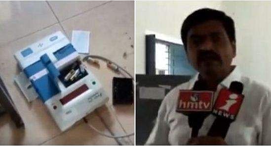 വോട്ടെടുപ്പിനിടെ ഇലക്ട്രോണിക്ക് വോട്ടിങ് മെഷീന്‍ തറയിലെറിഞ്ഞ് നശിപ്പിച്ചു; സ്ഥാനാര്‍ത്ഥി അറസ്റ്റില്‍ (വീഡിയോ)
