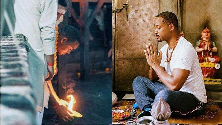 രുദ്രാക്ഷമണിഞ്ഞ് ആരതിയേന്തി വില്‍ സ്മിത്ത് ഹരിദ്വാറിൽ; ചിത്രങ്ങൾ വൈറൽ 