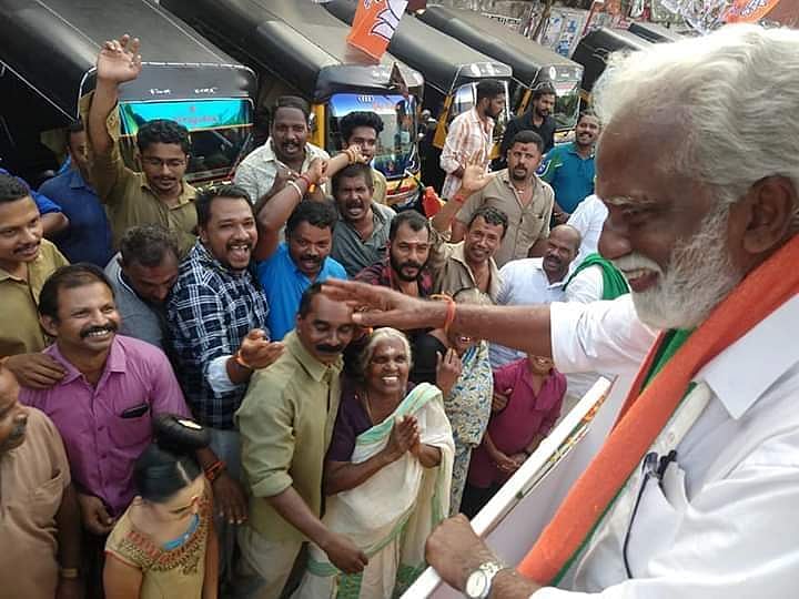 സിപിഎം പ്രവര്‍ത്തകര്‍ ചെരുപ്പെറിഞ്ഞു; ആക്രമണത്തിന് പിന്നില്‍ പരാജയഭീതിയെന്ന് കുമ്മനം