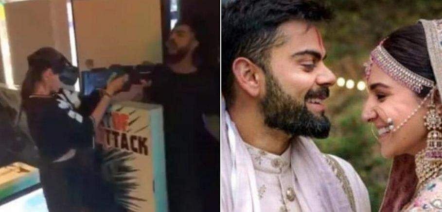 ലേസര്‍ തോക്കുമായി അനുഷ്‌ക, വെടിയേറ്റ് മരിച്ച കോഹ് ലിയുടെ അഭിനയം കണ്ട് ഞെട്ടി ആരാധകര്‍