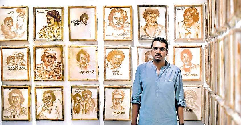 നരേന്ദ്രന്‍ മുതല്‍ സ്റ്റീഫന്‍ നെടുമ്പള്ളി വരെ: 333 ചിത്രങ്ങള്‍ മൈലാഞ്ചിയില്‍ ഒരുക്കി ലാലിന് ആരാധകന്റെ ജന്മദിന സമ്മാനം