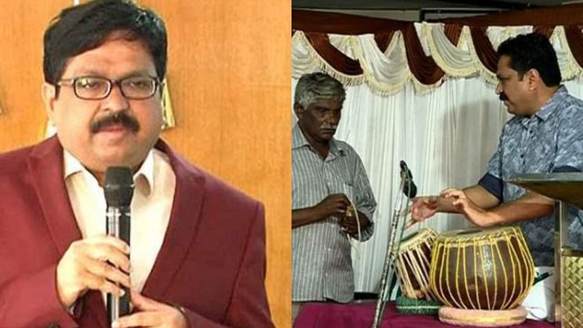 ആനന്ദക്കണ്ണാ നര്‍ത്തനമാടാന്‍ ഓടി വാ...; പെണ്‍മക്കളുടെ വിവാഹവേദി, ഗാനാര്‍ച്ചനയുമായി തച്ചങ്കരി, സ്നേഹസമ്മാനം  