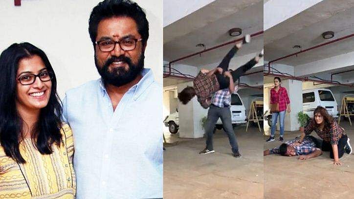 'മകളുടെ തല്ല് കണ്ട് അമ്പരന്ന് അച്ഛന്‍, അനുകരിക്കരുതെന്ന് ഉപദേശം'; വരലക്ഷ്മിയെ പുകഴ്ത്തി ശരത്കുമാര്‍; വീഡിയോ