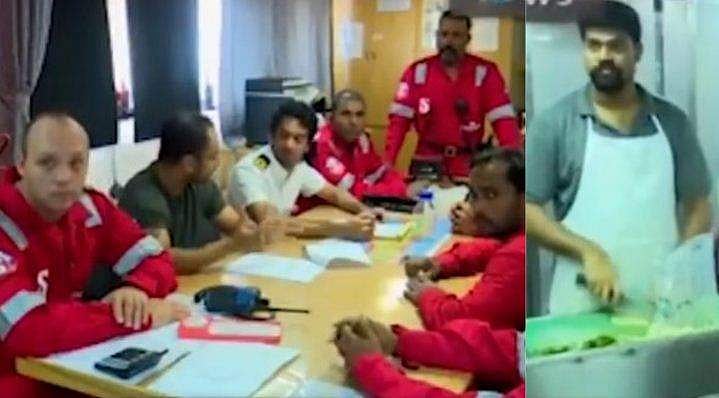 ബ്രിട്ടീഷ് കപ്പലിന്റെ ദൃശ്യങ്ങള്‍ പുറത്തുവിട്ട് ഇറാന്‍; വിഡിയോയില്‍ മലയാളികളും