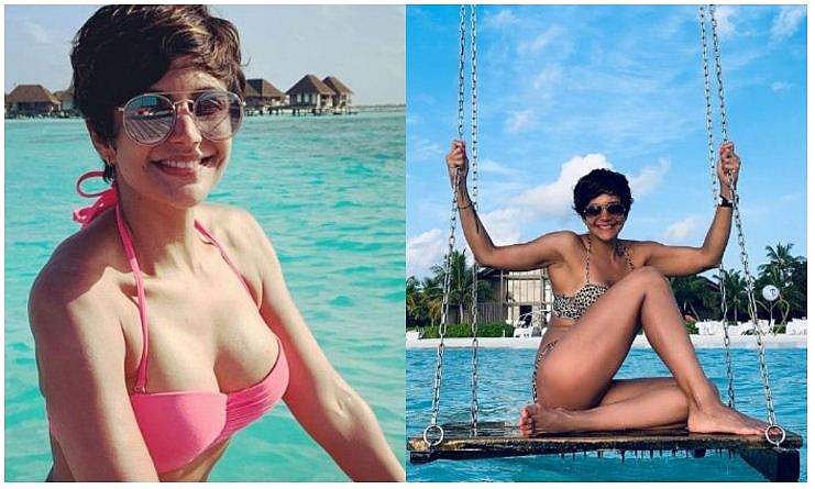 കടലില്‍ ഊഞ്ഞാലാടി മന്ദിര; മാല്‍ഡീവ്‌സില്‍ ഉല്ലസിച്ച് താരം (ചിത്രങ്ങള്‍)