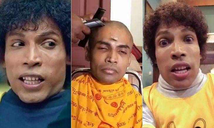 തല മൊട്ടയടിച്ചു, പല്ല് വെച്ചു, പ്രോസ്തറ്റിക് മേക്കപ്പും; കൊച്ചു കുട്ടിയായി പക്രു 