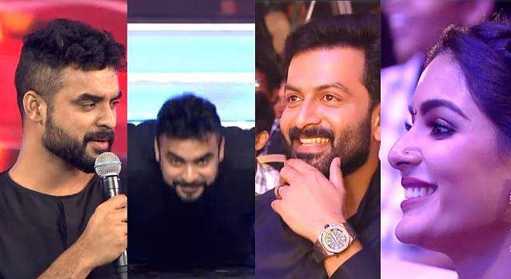 ഫിറ്റ്‌നസിന്റെ കാര്യത്തില്‍ നോ വിട്ടുവീഴ്ച; വേദിയില്‍ പുഷ്അപ്‌സ് എടുത്ത് ടൊവിനോ, വീഡിയോ
