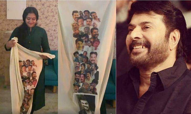 ഷോള്‍ നിറയെ മമ്മൂക്ക, ഊരി വീശി പിറന്നാള്‍ ആശംസിച്ച് അനു സിത്താര; വിഡിയോ വൈറല്‍