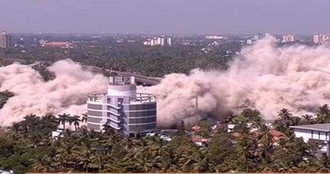 സ്‌ഫോടനത്തിന് പിന്നാലെ രൂപം കൊണ്ടത് ഭീമാകാരമായ പൊടിപടലം; അഞ്ചു മിനിറ്റിനകം ശമിച്ചു