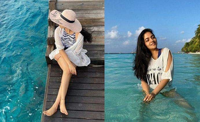 സ്വപ്‌ന സുന്ദരിയായി അഹാന, സഹോദരിമാര്‍ക്കൊപ്പം മാലിദ്വീപില്‍ അവധി ആഘോഷം; ചിത്രങ്ങള്‍