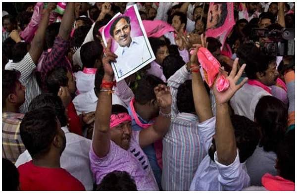 തെലങ്കാനയില്‍ ടിആര്‍എസ് പടയോട്ടം തുടരുന്നു; തകര്‍ന്നടിഞ്ഞ് കോണ്‍ഗ്രസ്, ബിജെപി ചിത്രത്തിലില്ല