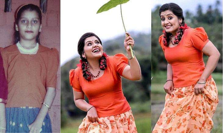 'മഞ്ജു വാര്യരുടെ വസ്ത്രത്തിനായി അലറിക്കരച്ചിൽ', ഓറഞ്ച് ബ്ലൗസിൽ ഫോട്ടോഷൂട്ടുമായി സരയു