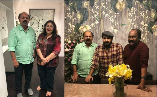 മോഹന്‍ലാലിന് ദുബായില്‍ പുതിയ വീട്, അതിഥിയായി ആദ്യ ചിത്രത്തിന്റെ സംവിധായകൻ; ചിത്രങ്ങൾ 