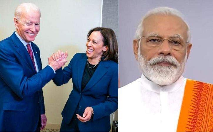 ഇന്ത്യ-യു.എസ് ബന്ധത്തെ ഉയരങ്ങളിലെത്തിക്കാൻ ഒരുമിച്ചു പ്രവർത്തിക്കാം; ബൈഡനും കമലയ്ക്കും ആശംസ അറിയിച്ച് മോദി 