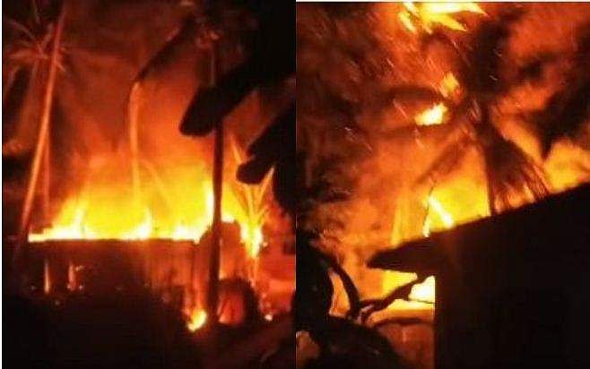 കോഴിക്കോട് വീടിന് തീപിടിച്ചു, തൊട്ടുപിന്നാലെ ​ഗ്യാസ് സിലിണ്ടർ പൊട്ടിത്തെറിച്ചു; ഞെട്ടിക്കുന്ന വിഡിയോ