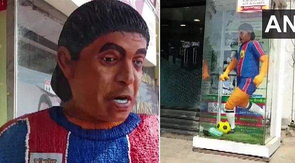 മറഡോണയേക്കാള്‍ ഉയരത്തില്‍ 'മറഡോണ കേക്ക്'- ആറടി  പൊക്കം; ആദരവുമായി ഒരു ബേക്കറി