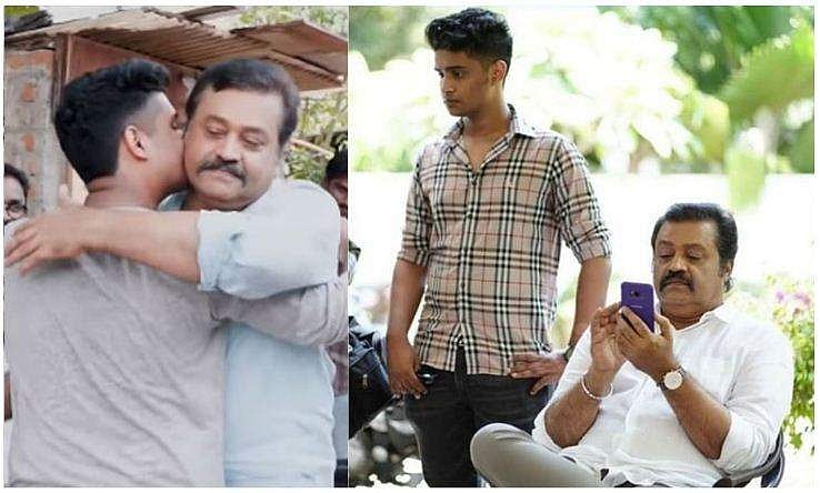 ആ പയ്യൻ മാധവ് സുരേഷ്! അച്ഛന്റെ ആക്ഷൻ രം​ഗത്തിലൂ‌ടെ മകന്റെ അരങ്ങേറ്റം; മേക്കിങ് വിഡിയോയിലെ സർപ്രൈസ്  
