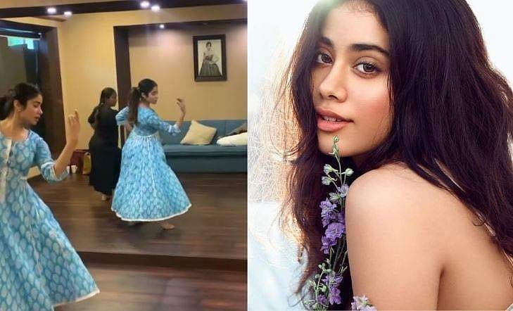 'ഡാന്‍സിന്റെ അവസാനം ബാലന്‍സ് പോയാല്‍ ഇതായിരിക്കും അവസ്ഥ'; വൈറലായി ജാന്‍വിയുടെ വിഡിയോ