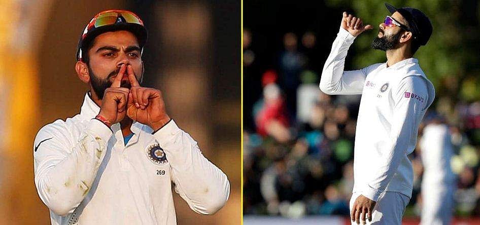 മാന്യതയെല്ലാം രണ്ടാം ടെസ്റ്റിലേക്കെത്തിയപ്പോള്‍ പമ്പ കടന്നു; വില്യംസണിന്റെ വിക്കറ്റ് ആഘോഷിച്ചും, കാണികള്‍ക്ക് നേരെ അസഭ്യം ചൊരിഞ്ഞും കോഹ്‌ലി