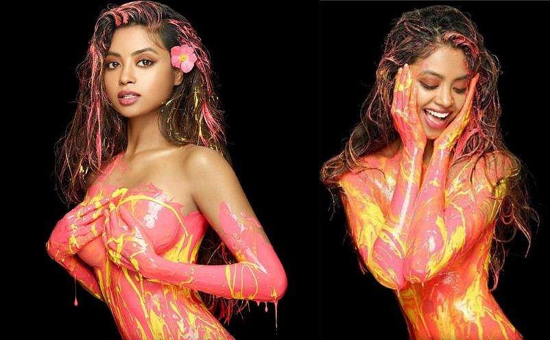 നഗ്നയായി നിറങ്ങളില്‍ മുങ്ങി കമ്മട്ടിപ്പാടം നായിക; ഫോട്ടോഷൂട്ട് ചിത്രങ്ങള്‍