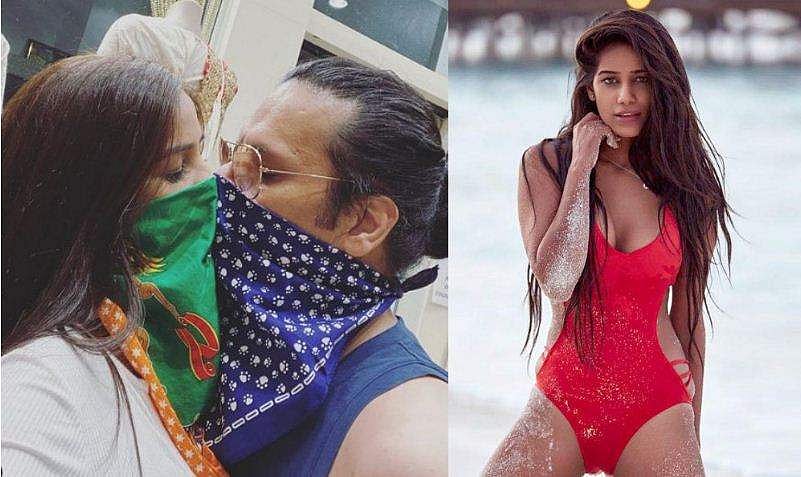 തൂവാല കൊണ്ട് വായ്മൂടി കാമുകനെ ചുംബിക്കുന്ന പൂനം പാണ്ഡെ; കൊറോണ കിസ്സിന് വിമര്‍ശനം