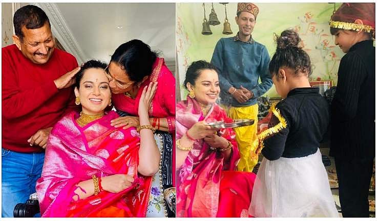 ബന്ധുക്കളും സുഹൃത്തുക്കളുമൊത്ത് കങ്കണയുടെ പിറന്നാള്‍ പൂജ, വൈറലായി ചിത്രങ്ങള്‍; വിമര്‍ശനം 