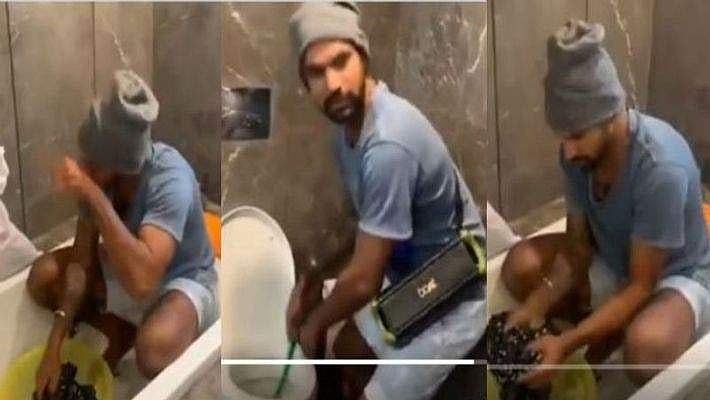 ഭാര്യയുടെ നിർദ്ദേശം അനുസരിക്കുന്ന ധവാൻ; വസ്ത്രം അലക്കി, കക്കൂസ് കഴുകി താരം; 'വീട്ടിലിരിപ്പ് കഠിന'മെന്ന് കുറിപ്പ് (വീഡിയോ)