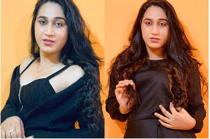 മൊബൈലിൽ ഗ്ലാമർ ചിത്രങ്ങൾ പകർത്തി അഞ്ജലി അമീർ; വൈറലായി ഫോട്ടോഷൂട്ട് 