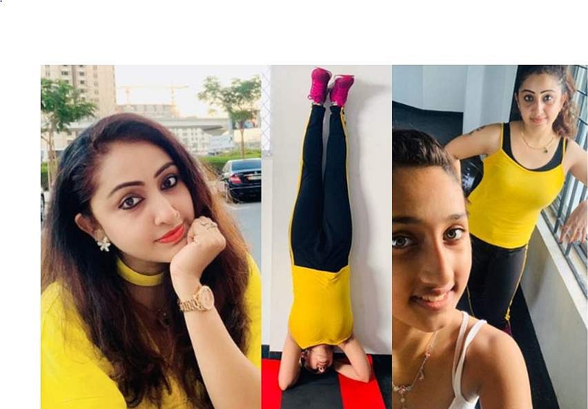 തലകുത്തി നിന്ന് നിത്യ ദാസിന്റെ അഭ്യസം, കൂട്ടിന് മകളും; ലോക്ക്ഡൗൺ ചിത്രങ്ങൾ പങ്കുവെച്ച് താരം