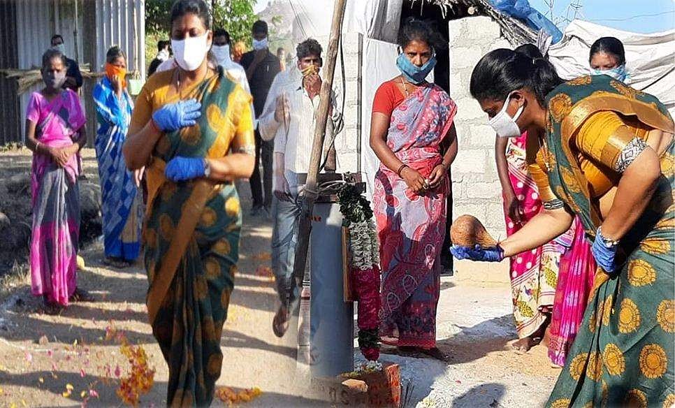 ലോക്ക്ഡൗൺ ലംഘിച്ച് പുഷ്പവൃഷ്ടിയുമായി സ്വീകരണം; എംഎൽഎയും നടിയുമായ റോജയുടെ നടപടി വിവാദത്തിൽ (വീഡിയോ)