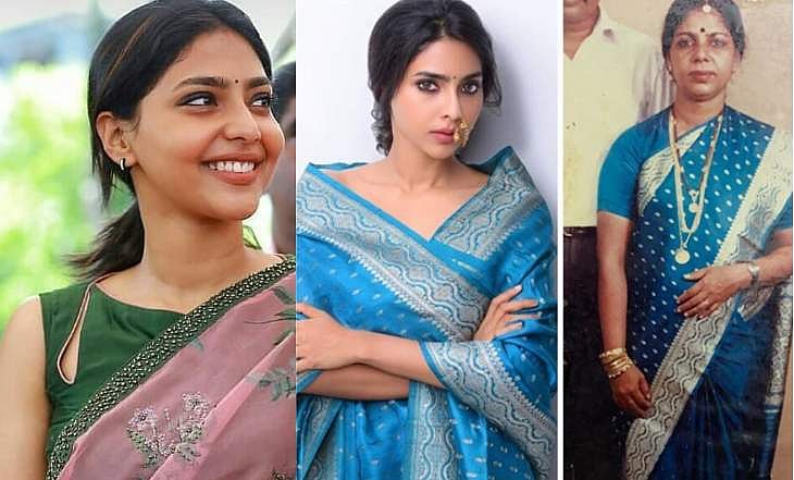 അമ്മയുടെ സാരിയില്‍ സുന്ദരിയായി ഐശ്വര്യ; ഫോട്ടോഷൂട്ട് ചിത്രവുമായി താരം 