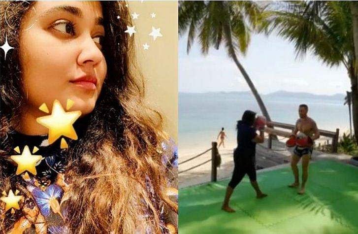 അച്ഛനേയും ചേട്ടനേയും പോലെ ആക്ഷൻ താരമാകാൻ വിസ്മയയും; 'ഇടി' പഠിക്കുന്ന വിഡിയോ പങ്കുവെച്ച് താരപുത്രി