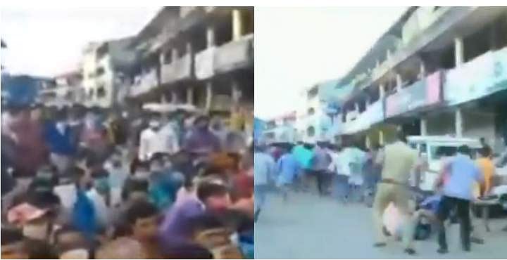 സംസ്ഥാനത്ത് വീണ്ടും അതിഥി തൊഴിലാളികളുടെ പ്രതിഷേധം ; എറണാകുളത്തും കണ്ണൂരും തെരുവിലിറങ്ങി, അടിച്ചോടിച്ച് പൊലീസ് ( വീഡിയോ )