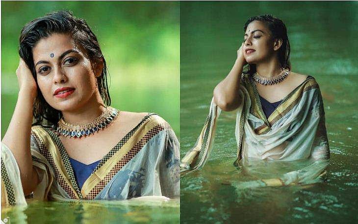 നാടന്‍ സുന്ദരിയായി കുളിർപൊയ്കയിൽ നീരാടി അനുശ്രീ; കള്ളിയാങ്കാട്ട് നീലിയാണോ എന്ന് ആരാധകർ; ചിത്രങ്ങൾ