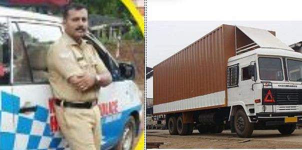 ഓടിക്കൊണ്ടിരുന്ന കണ്ടെയ്നർ ലോറിയുടെ ഡ്രൈവർ കുഴഞ്ഞു വീണു; സാഹസികമായി വാഹനം നിർത്തി പൊലീസുകാരൻ; ഒഴിവായത് വൻ ദുരന്തം