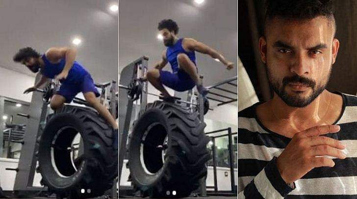 വീണു പോയിട്ടും പിന്മാറിയില്ല, ഭീമൻ ടയറിന് മുകളിലൂടെ കുതിച്ചു ചാടി ടൊവിനോ; വിഡിയോ