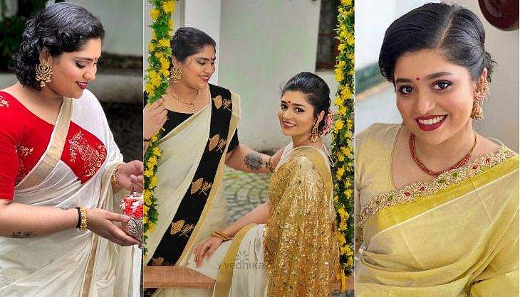 പട്ടുടുത്ത് സുന്ദരിമാരായി സുരേഷ് ​ഗോപിയുടെ കൺമണികൾ; ചിത്രങ്ങൾ