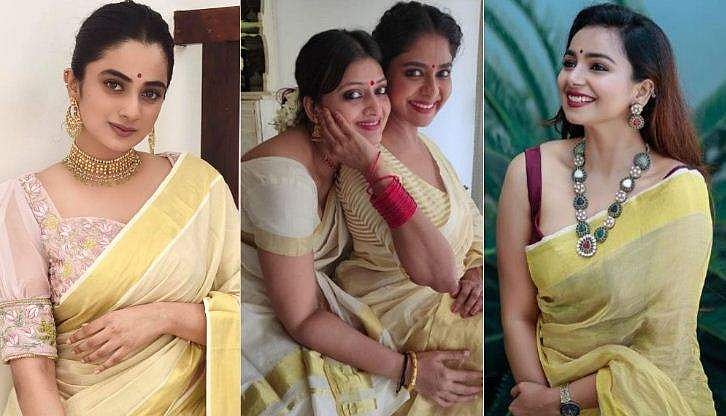 സാരി ചുറ്റി സുന്ദരിമാരായി നടിമാര്‍; ഓണം പൊടിപൊടിക്കാന്‍ റിമയും ഭാവനയും നമിതയും, പത്ത് നായികമാരുടെ വിശേഷങ്ങള്‍ 