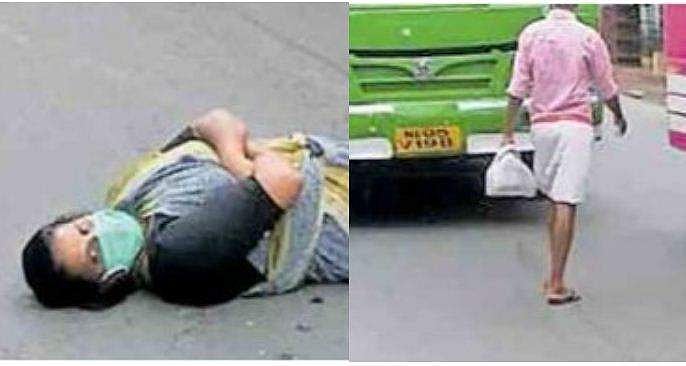 യാത്രക്കാരെ കുത്തിനിറച്ച് ഓടിയ ബസ് നാട്ടുകാര്‍ തടഞ്ഞു ; റോഡില്‍ കിടന്ന് യാത്രക്കാരിയുടെ പ്രതിഷേധം ; റോഡില്‍ നാടകീയസംഭവങ്ങള്‍