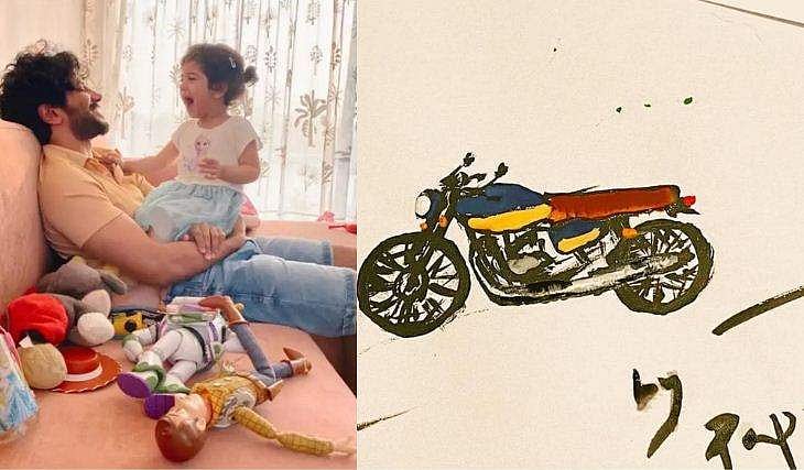 ഹൈസ്‌കൂളിന് ശേഷം ‍ഡിക്യു ആദ്യമായി പെയിൻറ് ബ്രഷ് കൈയിലെടുത്തപ്പോൾ; മകൾക്കുവേണ്ടി ബൈക്ക്!