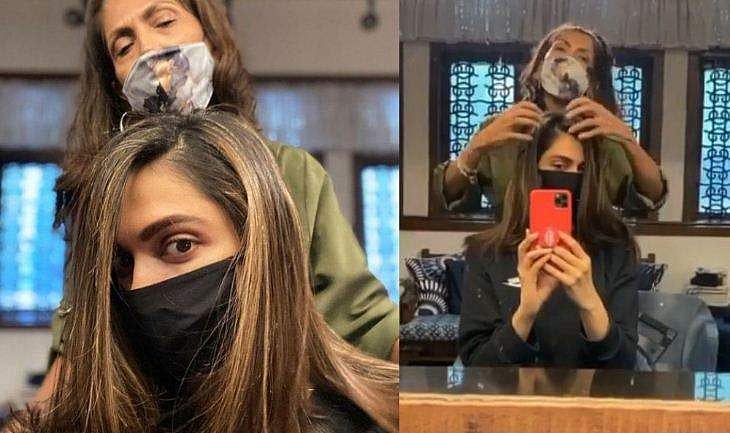 മാസ്‌ക് അണിഞ്ഞ് ബ്യൂട്ടിപാര്‍ലറില്‍ ദീപിക പദുക്കോണ്‍; പുതിയ ലുക്കില്‍ തിളങ്ങി താരം; വൈറല്‍